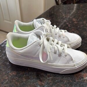 Nike White and Iridescent Women's Sneakers